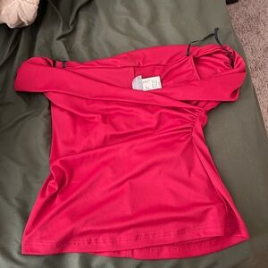 Chic Red Women's Off Shoulder Top